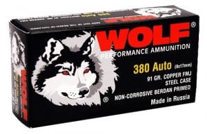 Wolf Military .380 ACP Full Metal - CASE - MC917FMJ