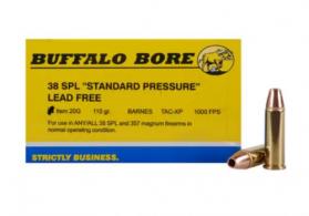 Buffalo Bore Ammunition Heavy .38 Spc TACXP 110 GR