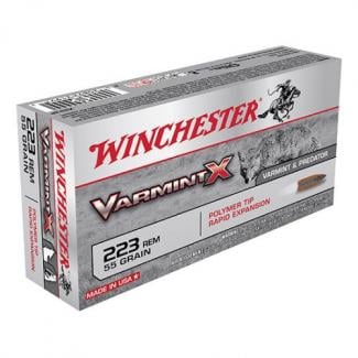 Winchester Varmint X Polymer Rapid Expansion 223 Remington Ammo 55 gr 20 Round Box - X223P