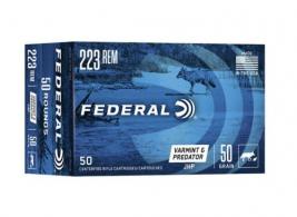 Federal American Eagle Varmint & Predator Jacketed Hollow Point 223 Remington Ammo 50 Round Box - AE22350VP