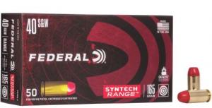 Main product image for Federal American Eagle  Total Syntech Jacket Flat Nose 40 S&W Ammo 165 gr 50 Round Box