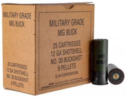 Winchester Military Grade 12 GA 2-3/4"  00-buck 25rd box