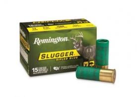 Remington Slugger Ammo  Lead Rifled Slug 12 Gauge 2-3/4"  15 Round Box - SP12RS15B