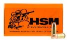 HSM 9mm Full Metal Jacket Round Nose 115 GR 50Box/20Ca - 9MM2R
