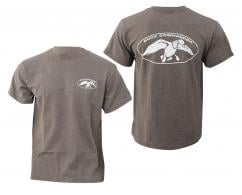 Duck Commander White Logo Charcoal T-Shirt Lg Cotton