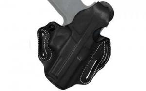 Bulldog Belt Slide Small Automatic Handgun Holster Right Hand Leather Blac