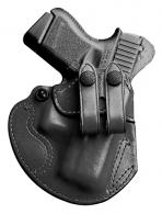 Bulldog Belt Slide Small Automatic Handgun Holster Right Hand Leather Blac