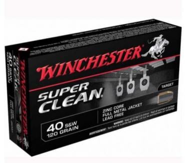 Winchester Ammo Super Clean 40 Smith & Wesson 120 GR Full Metal Jacket