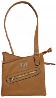 Bulldog BDP032 Cross Body Purse w/Holster Tan Leather for Small Autos & Revolvers Ambidextrous Hand