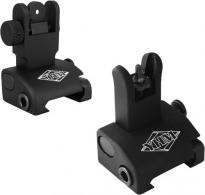 YHM Quick Deploy Folding Sight Same Plane Standard Stem Aluminum Black