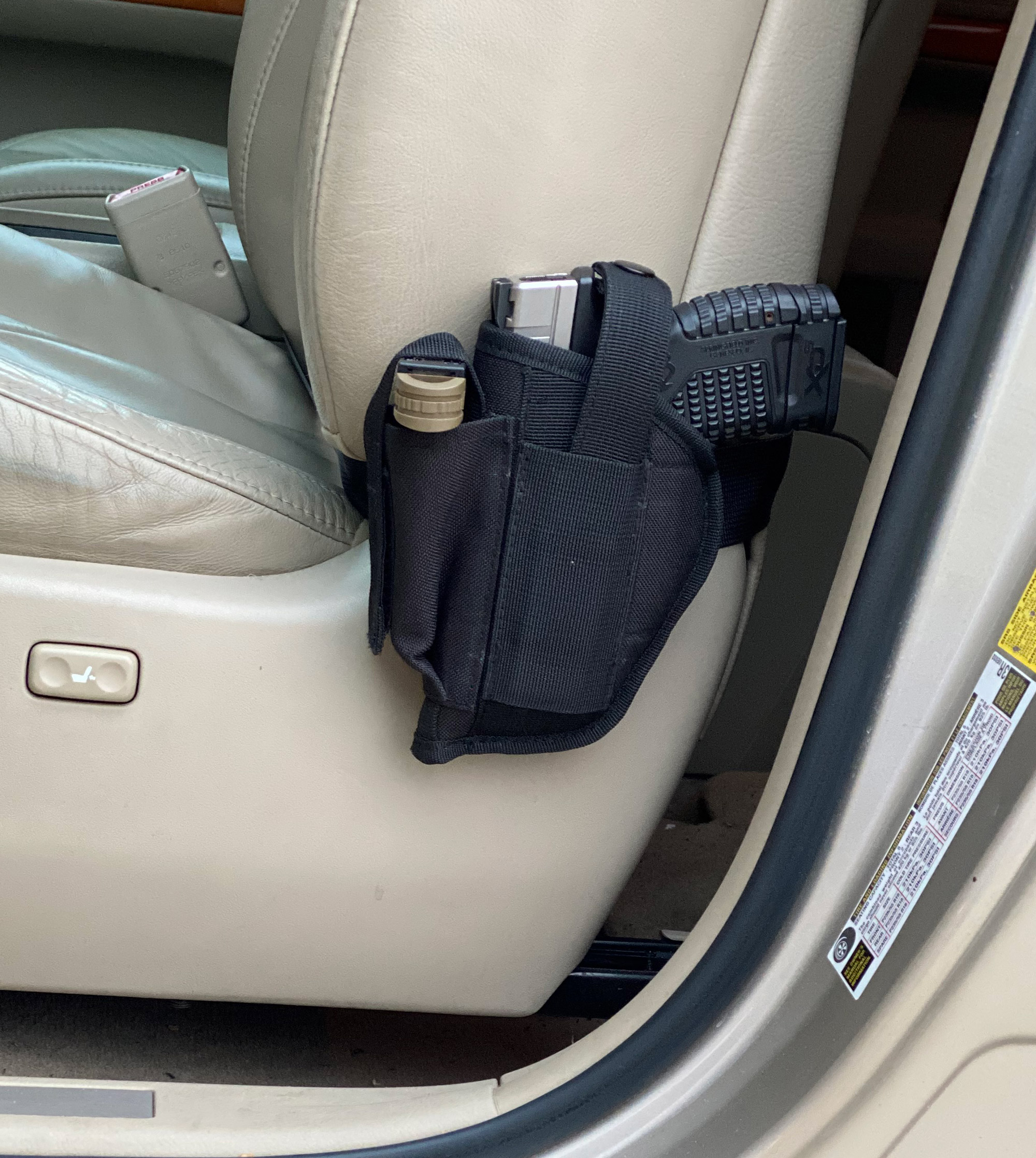 Universal Vehicle Mount Car Truck Gun Pistol Conceal Ambidextrous Holster  wmag Pouch 167375, image size:2000x2235
