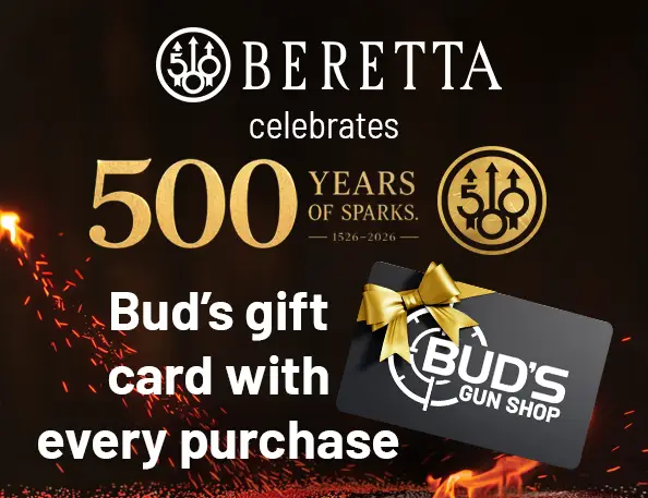 Beretta celebrates 500 years of sparks - with buds gift cards