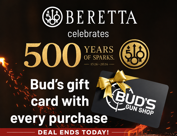 Beretta celebrates 500 years of sparks - with buds gift cards
