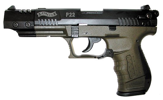 walther p22 22lr 5 military od green 412 00