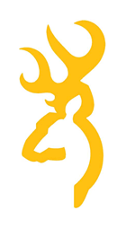 Browning BUCKMARK DECAL 6" GOLD-FLAT - 3922007316 Browning BUCKMARK DECAL 6" GOLD-FLAT - 3922007316