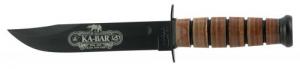 Ka-Bar 9190 120th Anniversary U.S. Army Fixed 7" 1095 Cro-Van Black Clip Point Leather - 9190 Ka-Bar 9190 120th Anniversary U.S. Army Fixed 7" 1095 Cro-Van Black Clip Point Leather - 9190