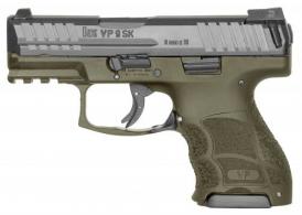 Heckler & Koch H&K VP9 SK 9mm Luger Double 3.39" 10+1 OD Green Interchangeable Backst - 81000098 Heckler & Koch H&K VP9 SK 9mm Luger Double 3.39" 10+1 OD Green Interchangeable Backst - 81000098
