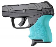 Hogue 18124 HandAll Beavertail Grip Sleeve Ruger LCP II Textured Aqua Blue Rubber - 18124 Hogue 18124 HandAll Beavertail Grip Sleeve Ruger LCP II Textured Aqua Blue Rubber - 18124