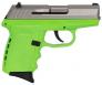 SCCY Industries CPX2TTLG CPX-2 Carbon 9mm 3.10" 10+1 Stainless Steel Slide Lime Polymer Grip No Manual Safety - CPX2TTLG SCCY Industries CPX2TTLG CPX-2 Carbon 9mm 3.10" 10+1 Stainless Steel Slide Lime Polymer Grip No Manual Safety - CPX2TTLG