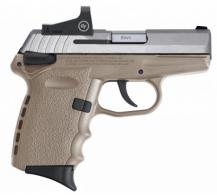 SCCY Semi-Auto Pistol, 9MM, 3.1" Bbl, Two-Tone, SS, Dark Earth, Crimson Trace Red Dot Sight, Manual Safet - CPX1TTDERD SCCY Semi-Auto Pistol, 9MM, 3.1" Bbl, Two-Tone, SS, Dark Earth, Crimson Trace Red Dot Sight, Manual Safet - CPX1TTDERD
