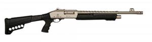 American Tactical Imports ATIGDF12MP Pump Shotgun DF-12 12 GA 3" 18" 4+1 Silver Marinecote Black Fixed w/Pistol Grip Stock - ATIGDF12MP American Tactical Imports ATIGDF12MP Pump Shotgun DF-12 12 GA 3" 18" 4+1 Silver Marinecote Black Fixed w/Pistol Grip Stock - ATIGDF12MP