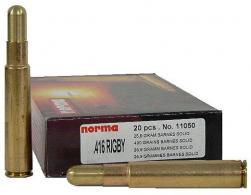 Norma 416 Rigby 400 Grain Solid 20/Box - 11050 Norma 416 Rigby 400 Grain Solid 20/Box - 11050