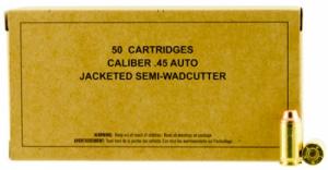 Winchester Ammo SG45SWC Service Grade 45 ACP 185 GR Jacketed Semi-Wadcutter 50 - SG45SWC Winchester Ammo SG45SWC Service Grade 45 ACP 185 GR Jacketed Semi-Wadcutter 50 - SG45SWC