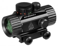 UTG SCP-RD40RGW-A CQB Dot Sight 1x 30mm 4 MOA Dual Illuminated Red/Green Dot Black - SCP-RD40RGW-A UTG SCP-RD40RGW-A CQB Dot Sight 1x 30mm 4 MOA Dual Illuminated Red/Green Dot Black - SCP-RD40RGW-A