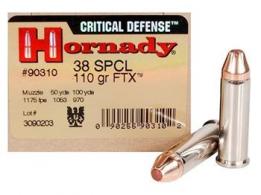 Hornady .38 Spc Critical Defense 110 Grain 25ct - 90310LE Hornady .38 Spc Critical Defense 110 Grain 25ct - 90310LE