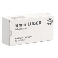 GECO 9mm 115GR FMJ 50rd - 220240050 GECO 9mm 115GR FMJ 50rd - 220240050