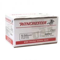 Winchester USA M193 5.56 55gr FMJ 200rd box