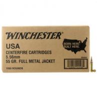 Winchester USA 5.56 55gr FMJ 1000rd case