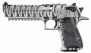 Magnum Research - Desert Eagle Mark XIX, 44Mag, 6", Fixed Sgts, SS/White Tiger Stripe, Int Muzzle Brake, 8-rd - DE44WTS Magnum Research - Desert Eagle Mark XIX, 44Mag, 6", Fixed Sgts, SS/White Tiger Stripe, Int Muzzle Brake, 8-rd - DE44WTS