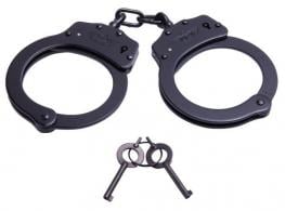 Uzi Accessories UZIHCCB Law Enforcement Chain Link Handcuff Black - UZIHCCB