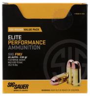 Sig Sauer E45BA3200 Elite Ball 45 Automatic Colt Pistol (ACP) 230 GR Full Metal - 51 Sig Sauer E45BA3200 Elite Ball 45 Automatic Colt Pistol (ACP) 230 GR Full Metal - 51
