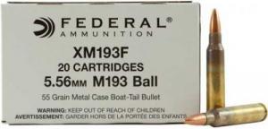 Federal 5.56 Remington 55 Grain Metal Case Boat-Tail, 20 rds - XM193F Federal 5.56 Remington 55 Grain Metal Case Boat-Tail, 20 rds - XM193F