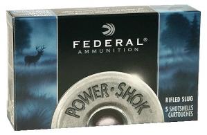 Main product image for Federal Power Shok 12 GA  2 3/4" 1 1/4 oz, Lead Rifle Slug 5rd box