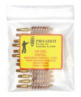 Brass Core-Bronze Bristle Pistol Length Bore Brush .38/.357 Cali - 38P Brass Core-Bronze Bristle Pistol Length Bore Brush .38/.357 Cali - 38P