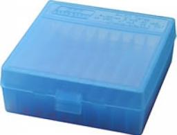 P-100 Fliptop Box .41-.44 Magnum/.45 Auto Clear Blue - P-100-44-24 P-100 Fliptop Box .41-.44 Magnum/.45 Auto Clear Blue - P-100-44-24