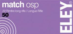 ELEY .22 LR MATCH OSP EPS 40GR 50RND BOX - A01500 ELEY .22 LR MATCH OSP EPS 40GR 50RND BOX - A01500