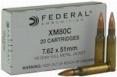 FED 7.62X51 149GR FMJ 20/25 - XM80C FED 7.62X51 149GR FMJ 20/25 - XM80C