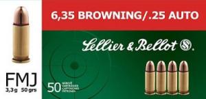 SB 25ACP 50GR FMJ 50/40 A02501 - SB25A SB 25ACP 50GR FMJ 50/40 A02501 - SB25A
