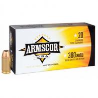 AUA .380 ACP 95GR JHP 20/25 - FAC3803N AUA .380 ACP 95GR JHP 20/25 - FAC3803N