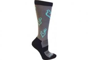 BG LADIES HEARTLAND CALF SOCKS MED GREY/BLACK/BLUE BUCKMARK - A000327000103 BG LADIES HEARTLAND CALF SOCKS MED GREY/BLACK/BLUE BUCKMARK - A000327000103