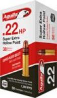 Main product image for AGUILA AMMO .22LR HV 38gr Hollow Point Lead 50rd box