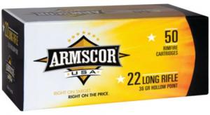ARMSCOR .22 LR 36GR HVHP 500rd - 50015 ARMSCOR .22 LR 36GR HVHP 500rd - 50015