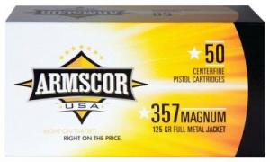 ARMSCOR .357 MAG 125GR FMJ 50/1000 - FAC357-2N ARMSCOR .357 MAG 125GR FMJ 50/1000 - FAC357-2N