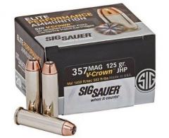Sig Sauer AMMO .357 MAG 125GR JHP 20/200 - E357M1-20 Sig Sauer AMMO .357 MAG 125GR JHP 20/200 - E357M1-20
