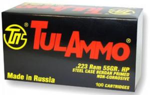 TULA .223 Remington 55GR HP 100/1000 - TA223101 TULA .223 Remington 55GR HP 100/1000 - TA223101