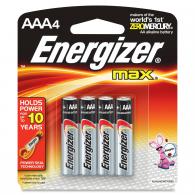 4 Pk, AAA Energizer Max Battery - E92BP-4